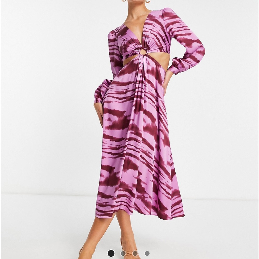 NWT TopShop animal print cut out dress